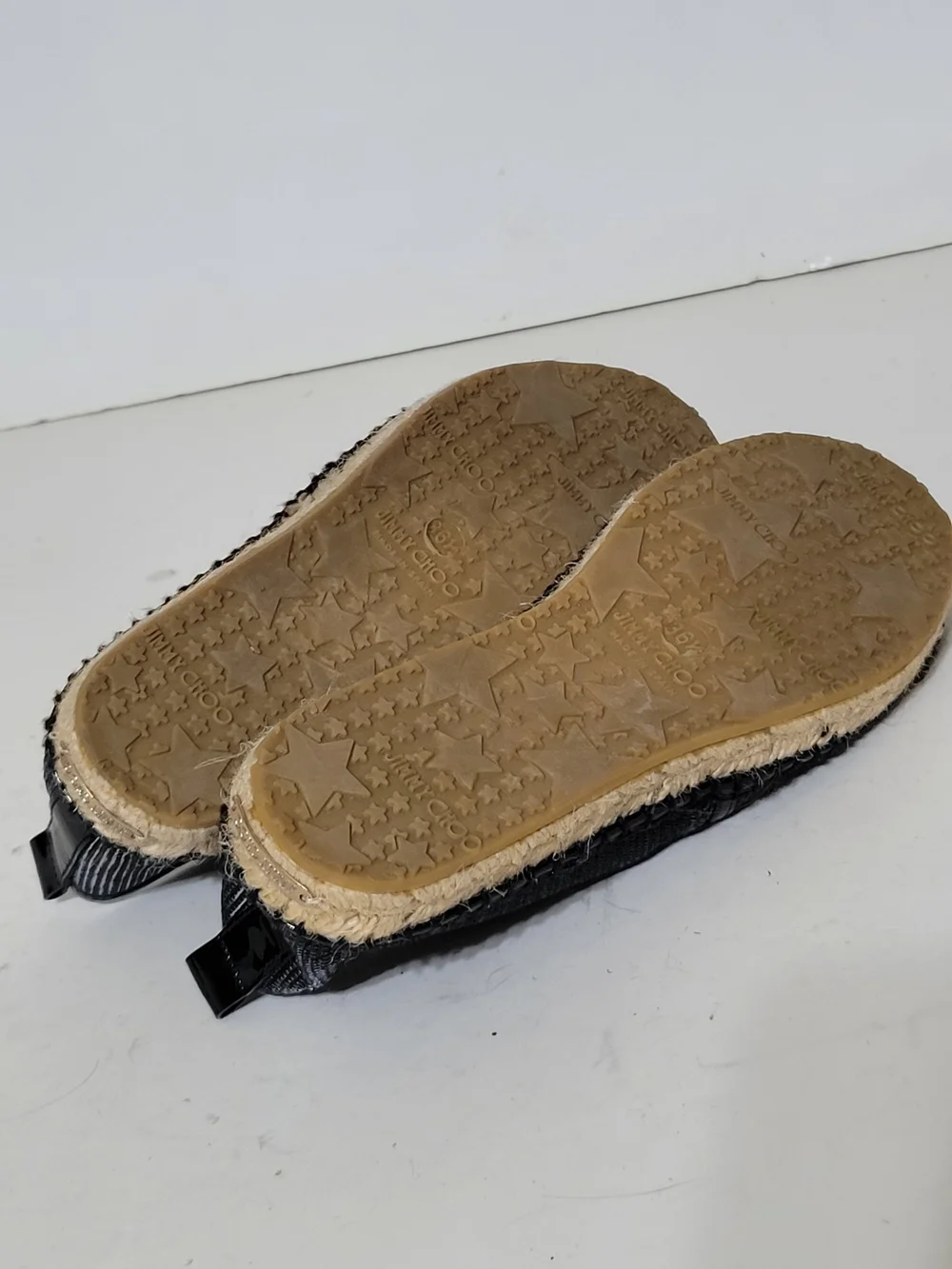 Jimmy Choo Kate Spade Women's Black Espadrille Slip-On and Tan Sandals Size 6.5